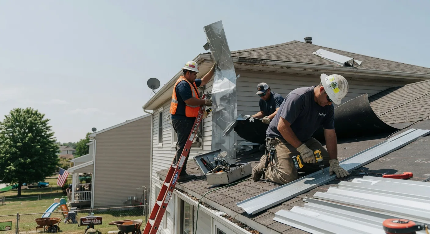 Storm Damage Metal Roof Repair in Renville, MN